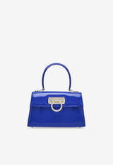 Small Iconic Top Handle Bag in Calf Leather