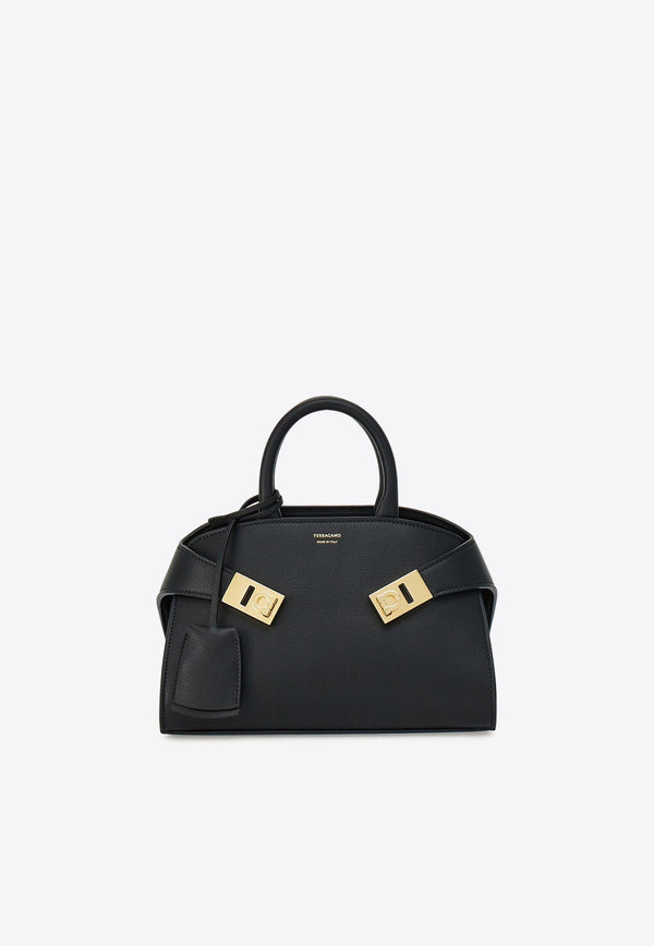 Mini Hug Top Handle Bag in Calf Leather