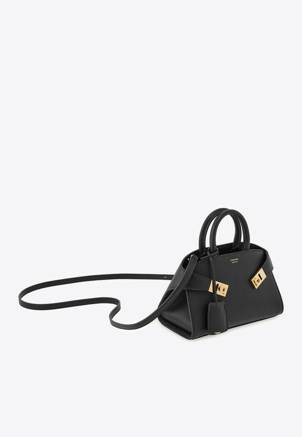 Mini Hug Top Handle Bag in Calf Leather