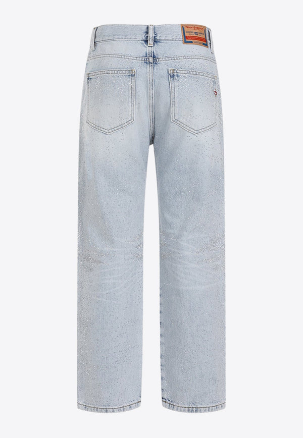 D-air Crystal Embellished Boyfriend Jeans