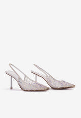 Gilda 80 Crystal-Embellished Slingback Pumps