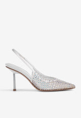 Gilda 80 Crystal-Embellished Slingback Pumps