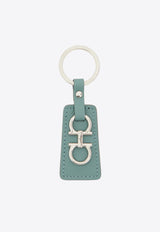 Gancini Keychain in Hammered Leather
