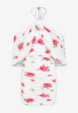 Halterneck Floral Mini Dress