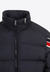 Striped Logo Patch Down Jacket