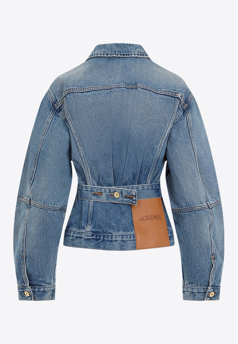 Washed Cinched Denim Jacket