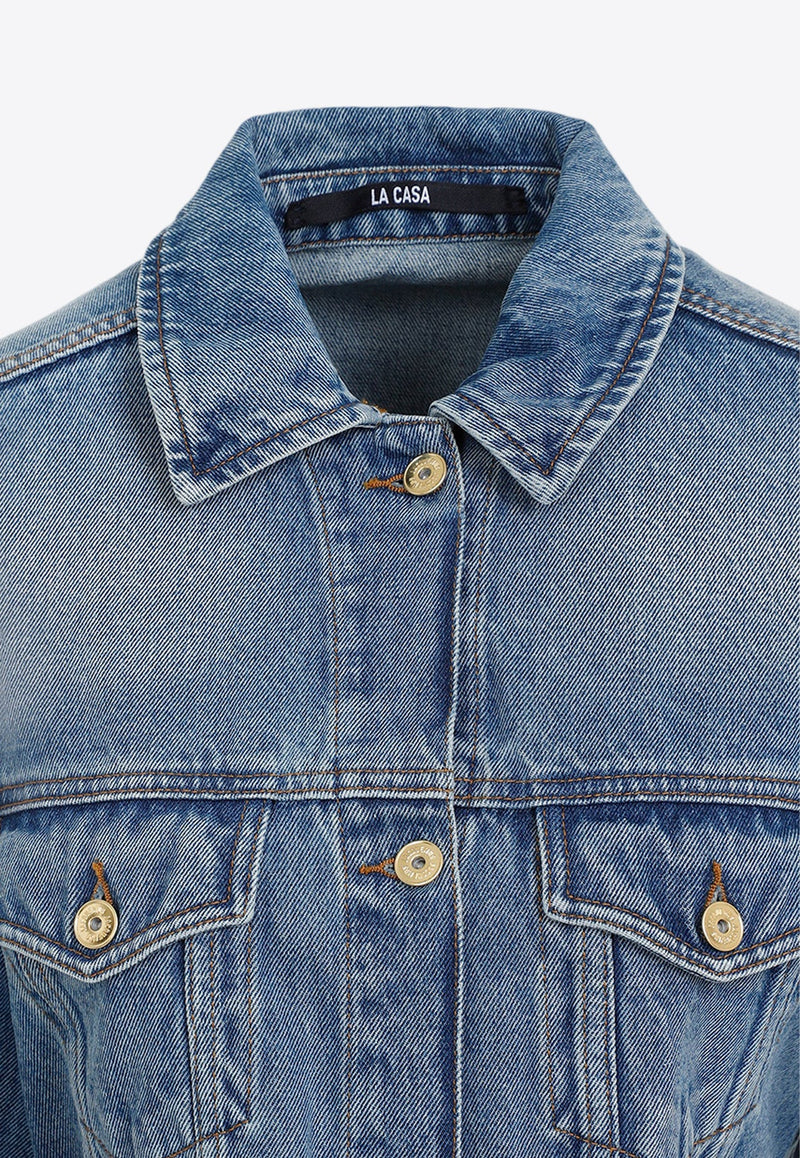 Washed Cinched Denim Jacket