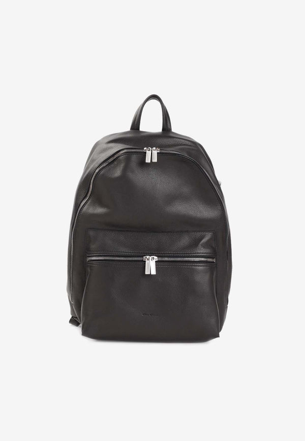 Logo Leather Backpack