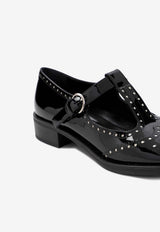 Patent Leather Buckle Shoes