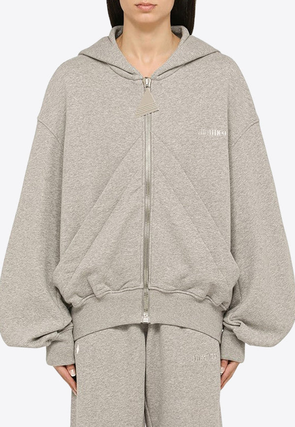 Oversized Zip-Up Hooded Sweatshirt