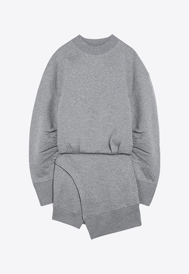 Asymmetrical Mini Sweatshirt Dress