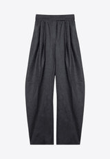 Tailored Wool-Blend Balloon Pants