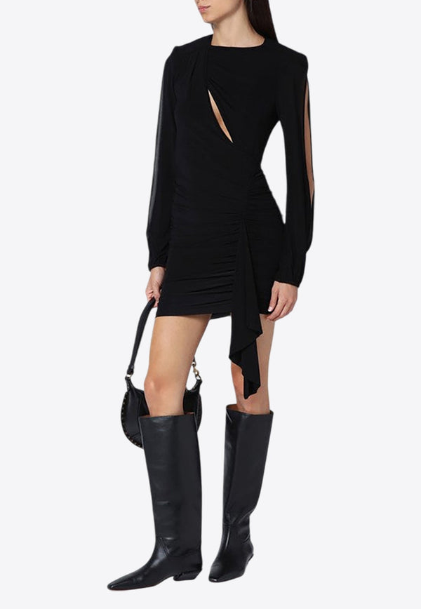 Vinia Cut-Out Mini Draped Dress