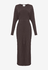 Modernist Cocoon Long-Sleeved Midi Dress