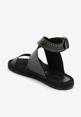 Studded Round-Toe Sandals