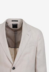 Single-Breasted Linen Blazer