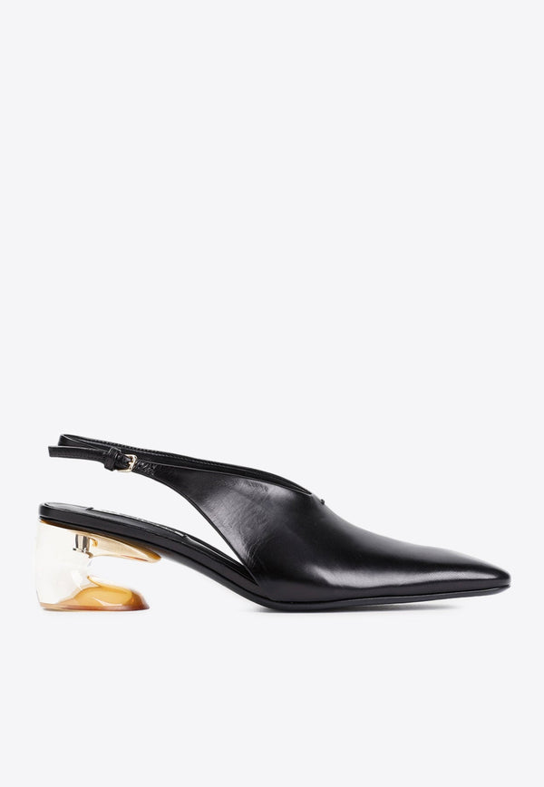 50 Square-Toe Slingback Pumps