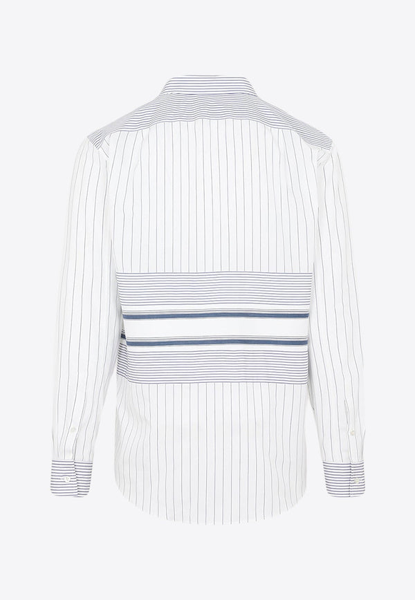 Logo Embroidered Stripe Shirt