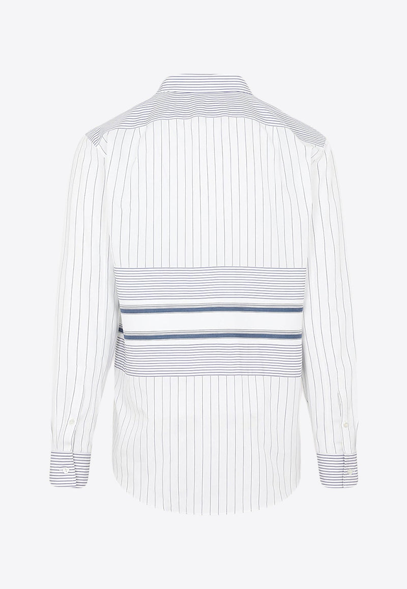 Logo Embroidered Stripe Shirt