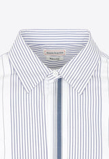 Logo Embroidered Stripe Shirt