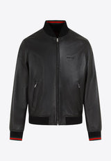 Leather Bomber Jacket