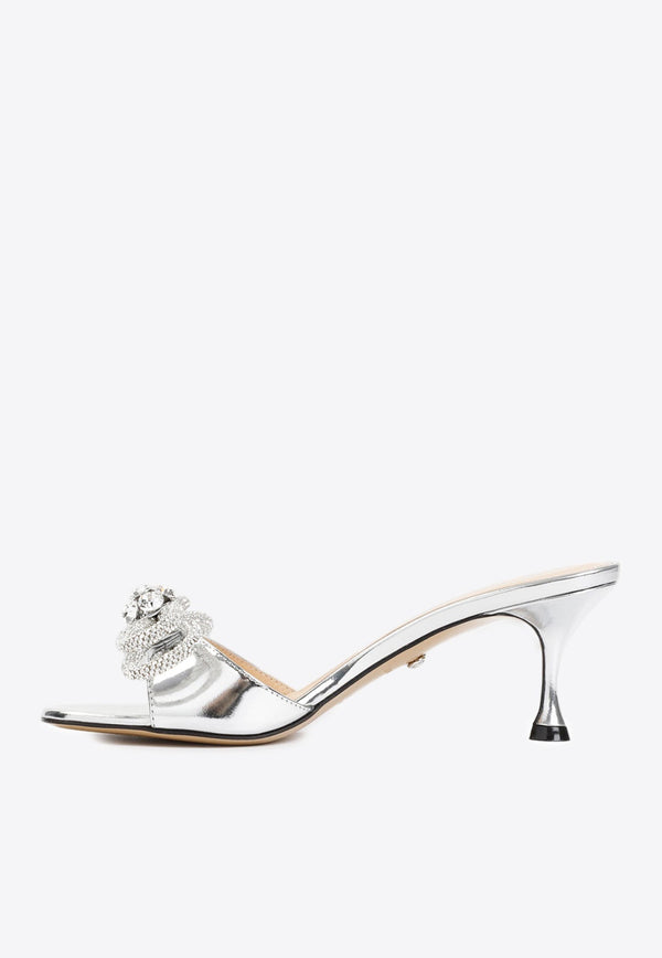 65 Double Bow Patent Leather Mules