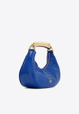 Bianca Hobo Shoulder Bag in Croc-Embossed Leather