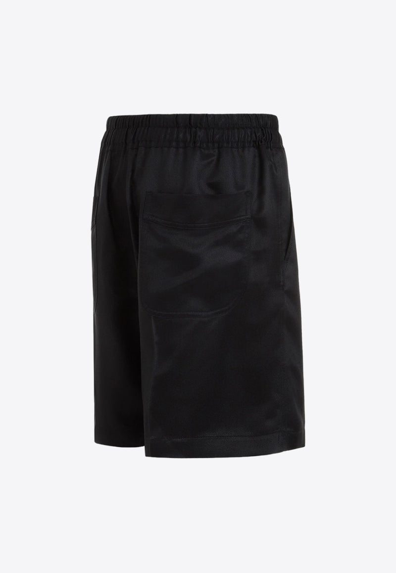 Pleated Silk Shorts