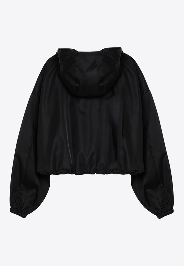 Logo Cropped Hooded Jacket