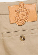 Flower-Embroidered Bermuda Shorts