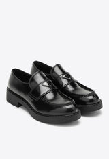 Chocolate Classic Brushed Leather Loafers