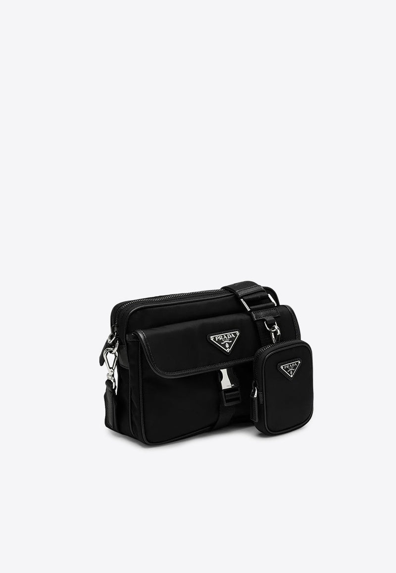 Triangle Logo Re-nylon Messenger Bag