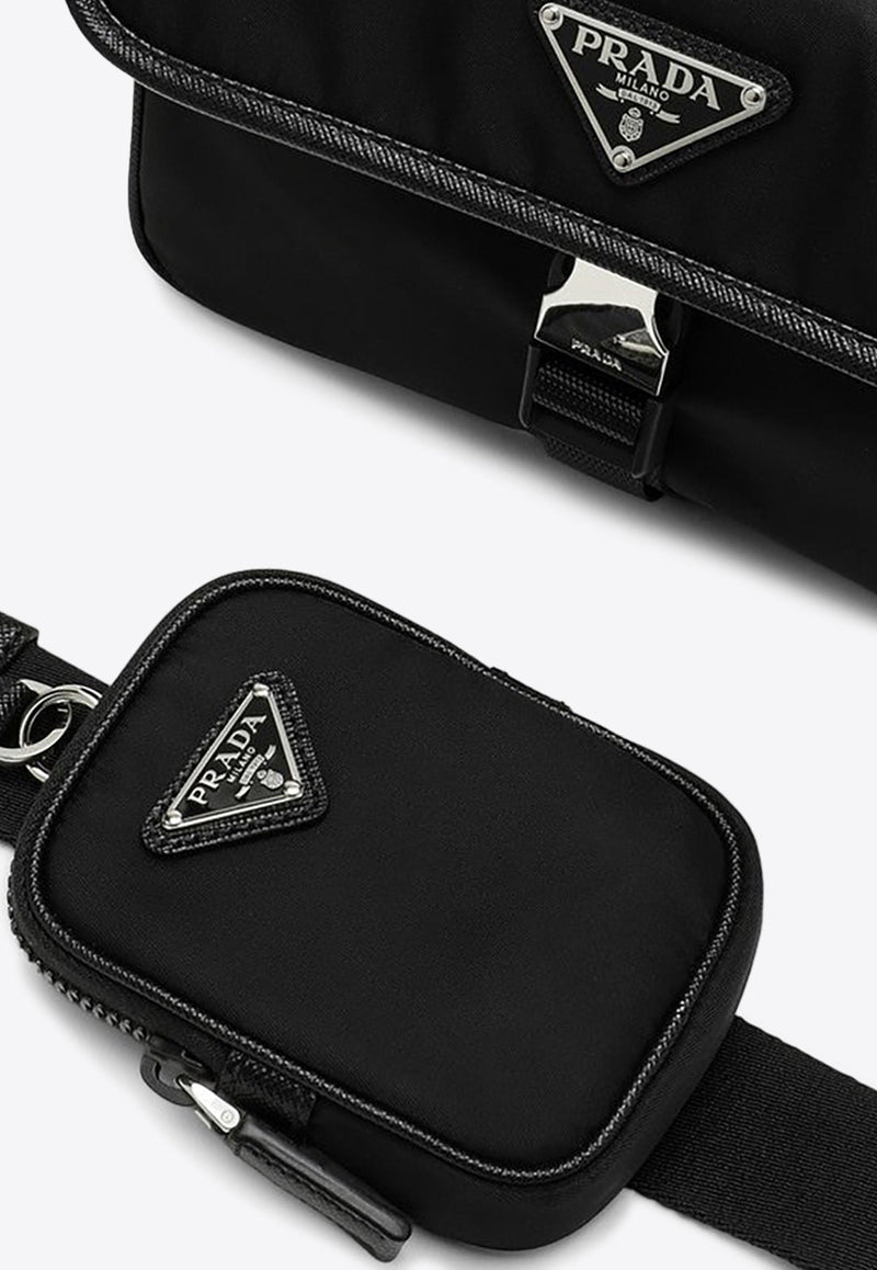 Triangle Logo Re-nylon Messenger Bag