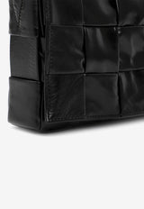 Small Cassette Shoulder Bag in Intreccio Calf Leather