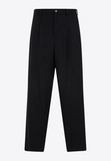 Wool-Blend Straight-Leg Pants