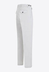 Linen-Blend Tailored Pants