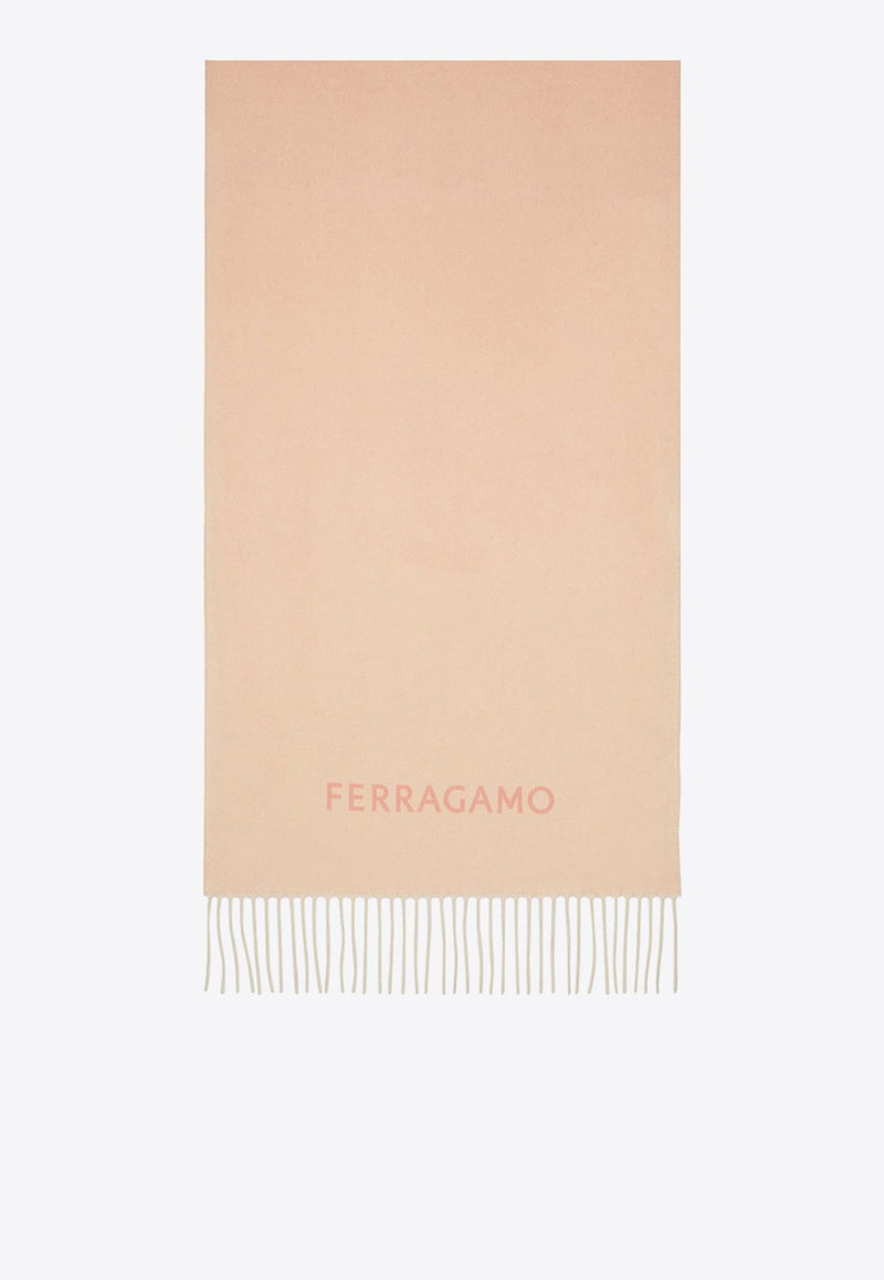 Logo Jacquard Cashmere Scarf