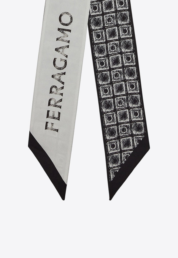 Graphic Logo Silk Tie Scarf