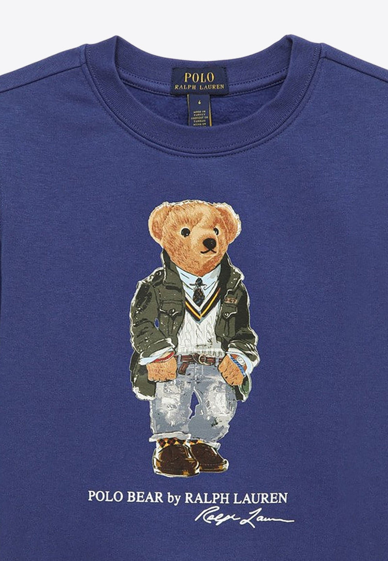 Boys Polo Bear Print Sweatshirt