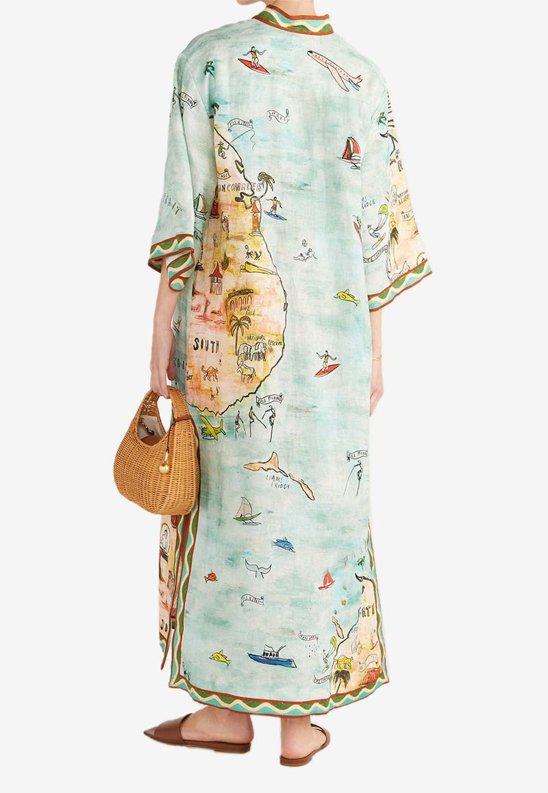 Swell Printed Maxi Shirt Dress