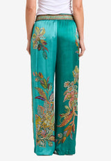 Franca Printed Silk Pants