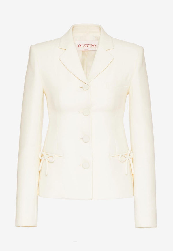 Single-Breasted Crepe Couture Blazer