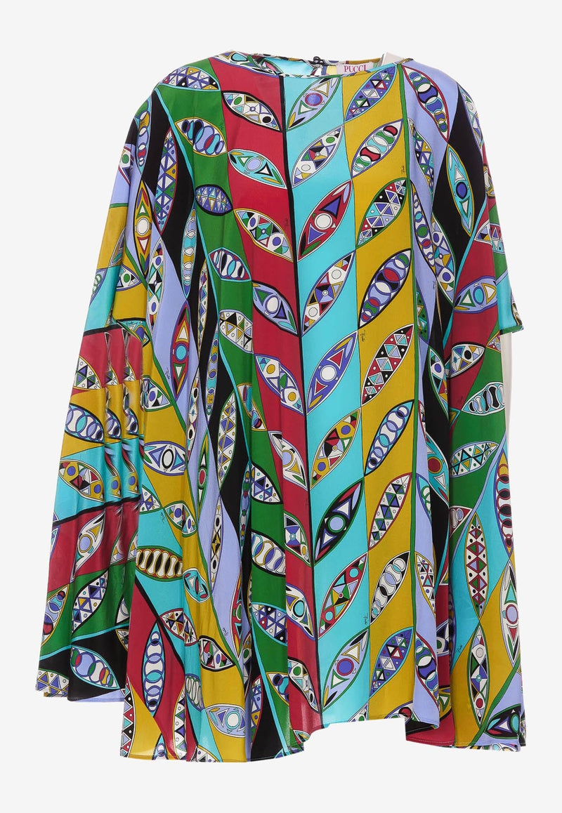 Girandole-Print Kaftan Top