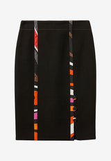 Mini Pencil Skirt with Marmo Inserts