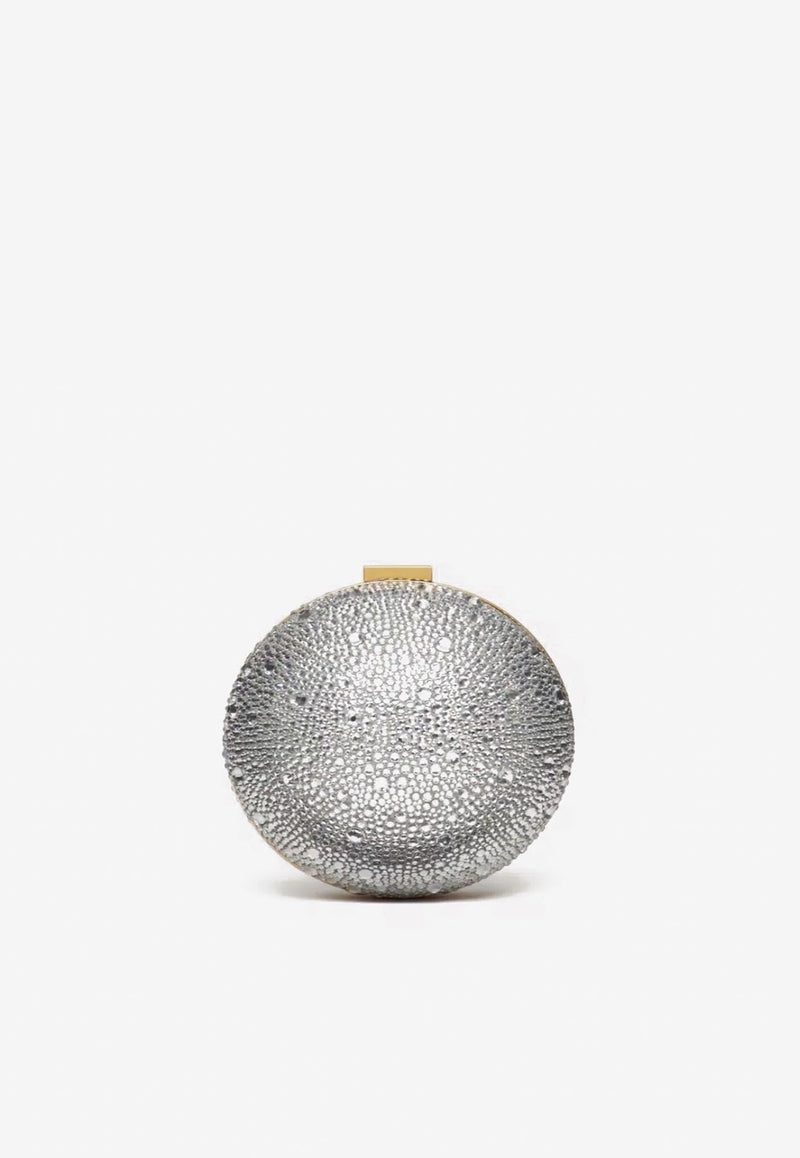 VLogo Spherical Crystal Minaudière Clutch