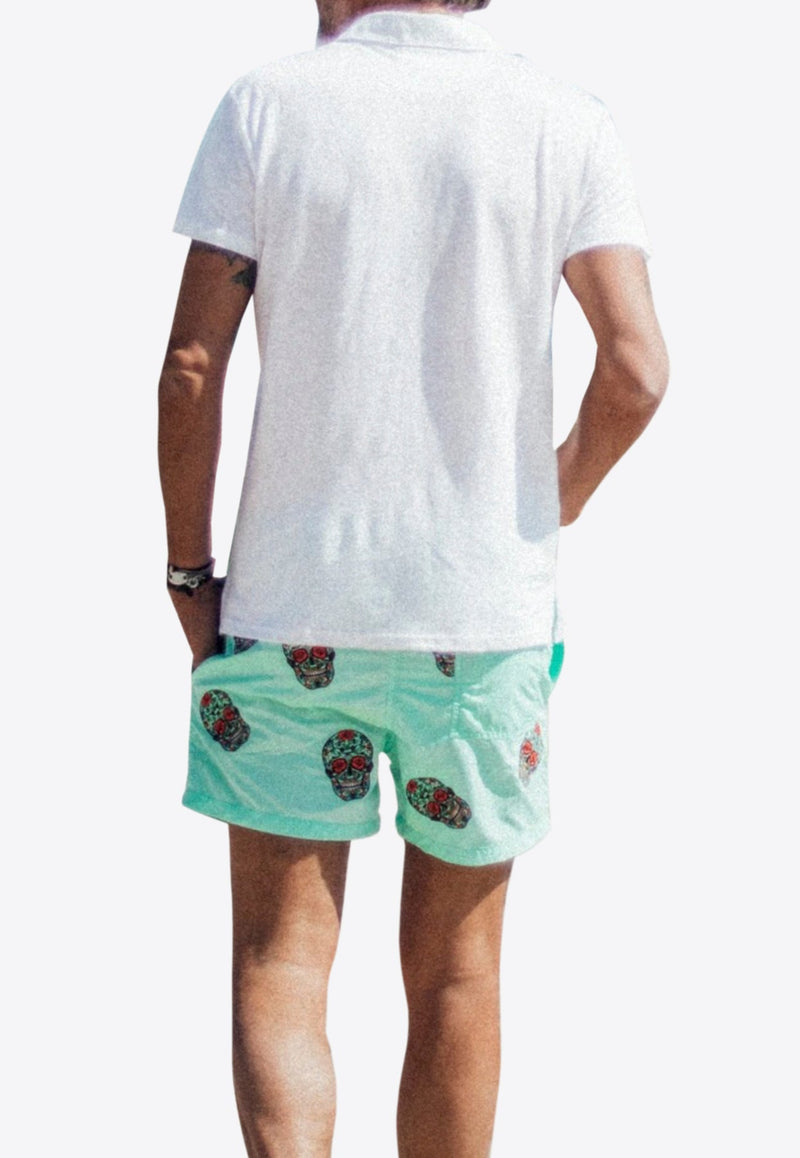 Mexican Head Embroidery Swim Shorts