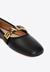 Balby Leather Ballerina Flats