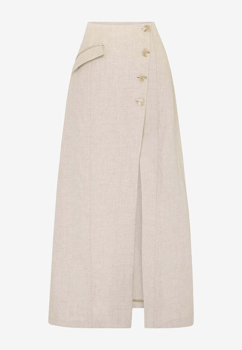 Jean A-line Maxi Skirt