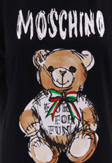 Teddy Bear Print Mini T-shirt Dress