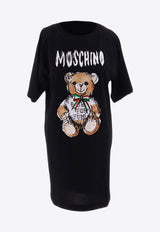 Teddy Bear Print Mini T-shirt Dress